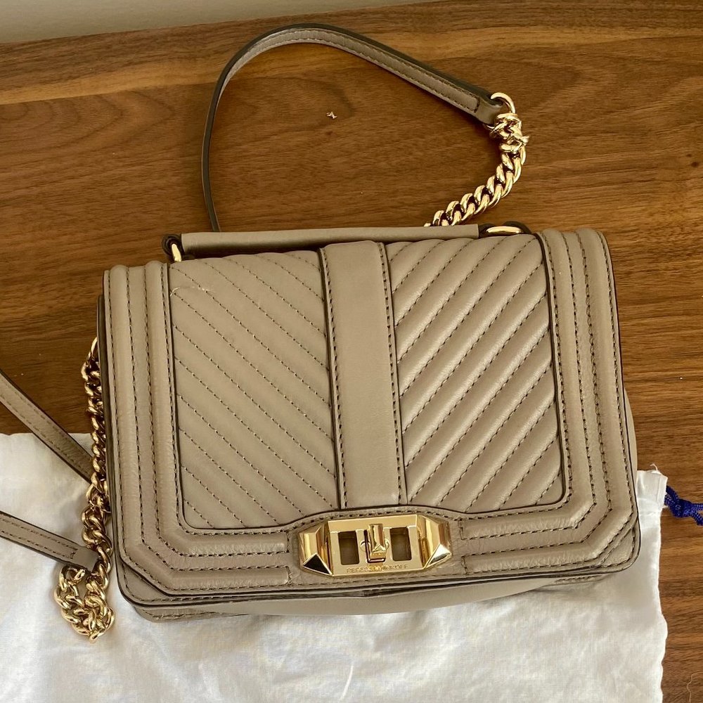 Rebecca Minkoff Chevron Cross Body Bag, Mushroom
